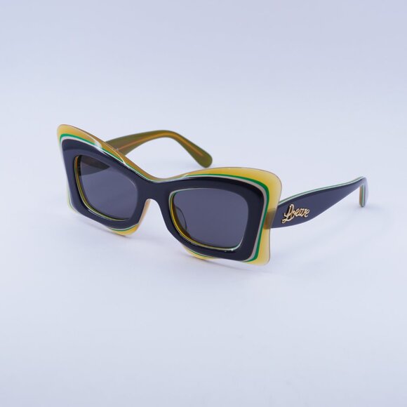 Loewe LW40140U 20A Sunglasses Black/Orange Cat Eye Frame, Grey Lenses - Picture 9 of 11